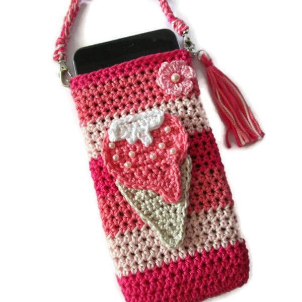 Housse de téléphone ,Housse de portable au crochet