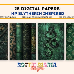 Slither Snake Digital Paper: Wizard Scrapbook PNG (Digital Download)