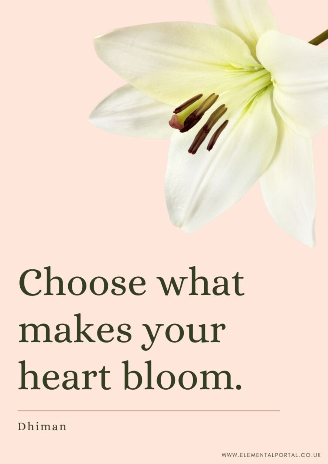 Choose What Makes Your Heart Bloom Art Print/picture/home Etsy