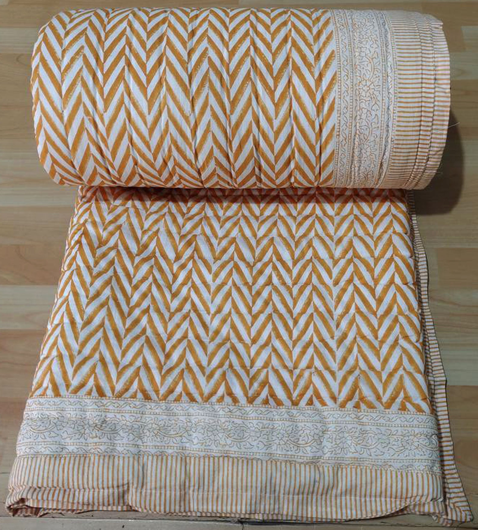 Jaipur Famous Quilt Razai Indian Hand Block Print Quilt Etsy