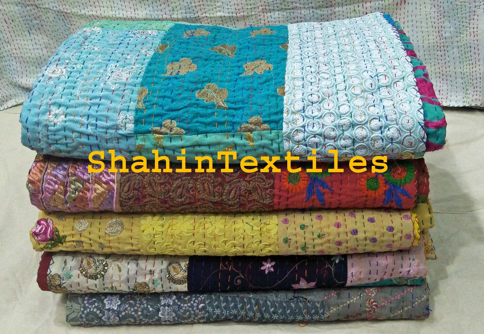 Wholesale Lot Vintage Kantha Quilt Embroidery Kantha Quilt Etsy