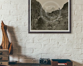 African Vintage Mountain Scenes