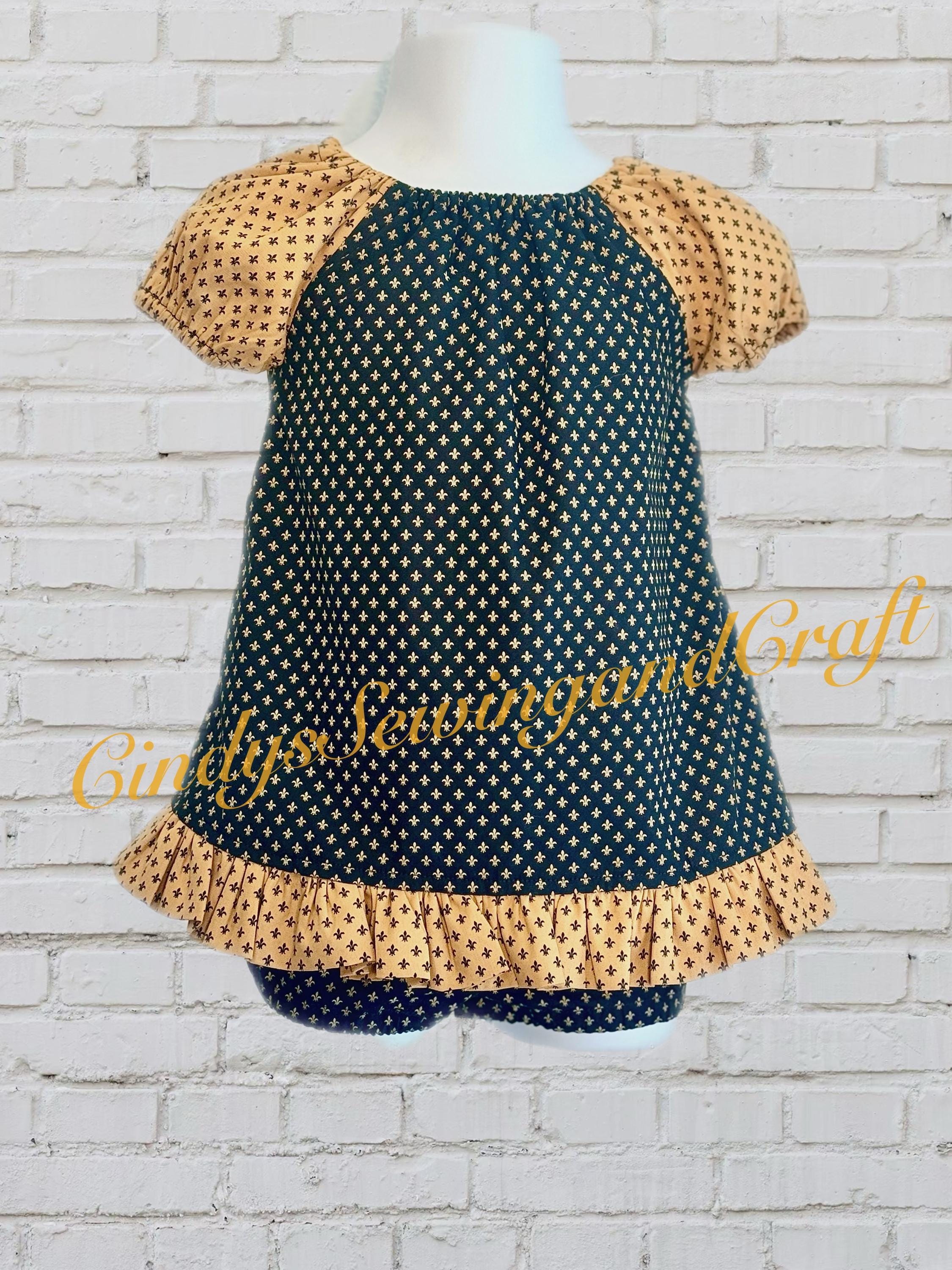Girl's New Orleans Saints "black & Gold" Fleur De Lis Dress. Saints Game  Ready!! - Etsy