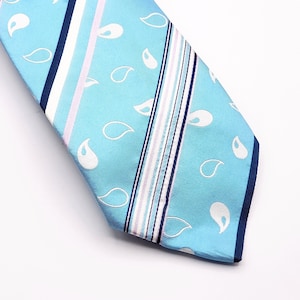 Gianmaria Ferrara blue silk tie - vintage tie - Father's Day gift - gift for him