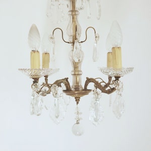Antique Glass Tassel Chandelier - Vintage French Chandelier