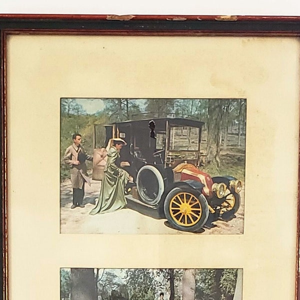Cartes postales anciennes encadrées - photos vintages de vieilles voitures