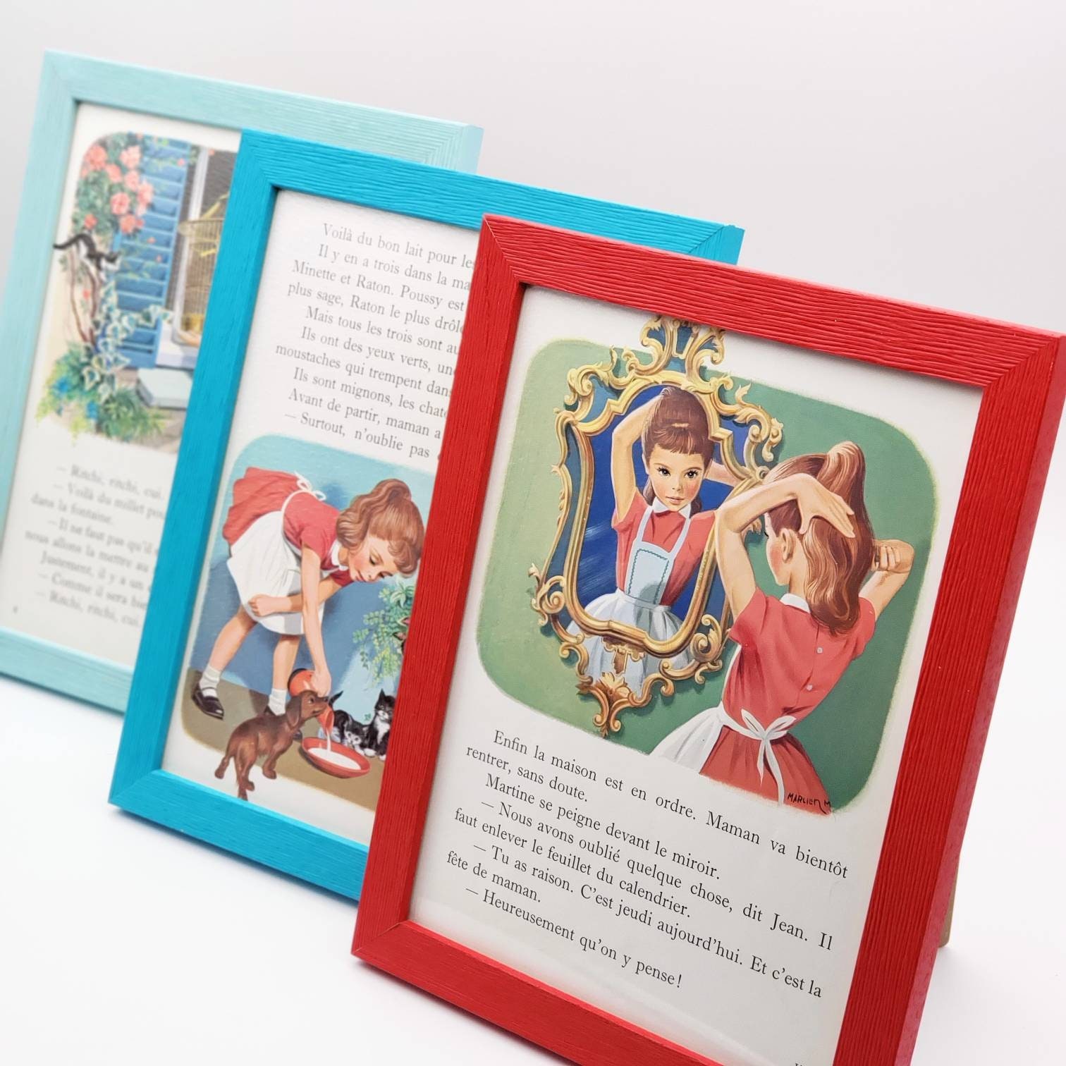 Décoration Pour Chambre d'enfant Fille ou Garçon, Tableau Des Livres de Martine