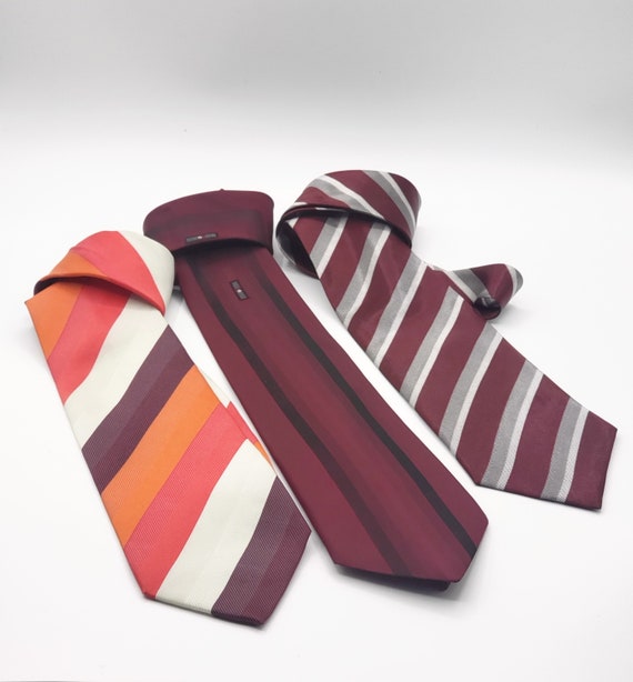 Cravates vintages - cravate à rayures - cadeau ho… - image 2