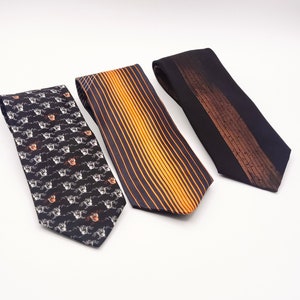 Vintage ties - Valentine's Day gift - Father's Day - gift for men - vintage fashion - 80s accessories