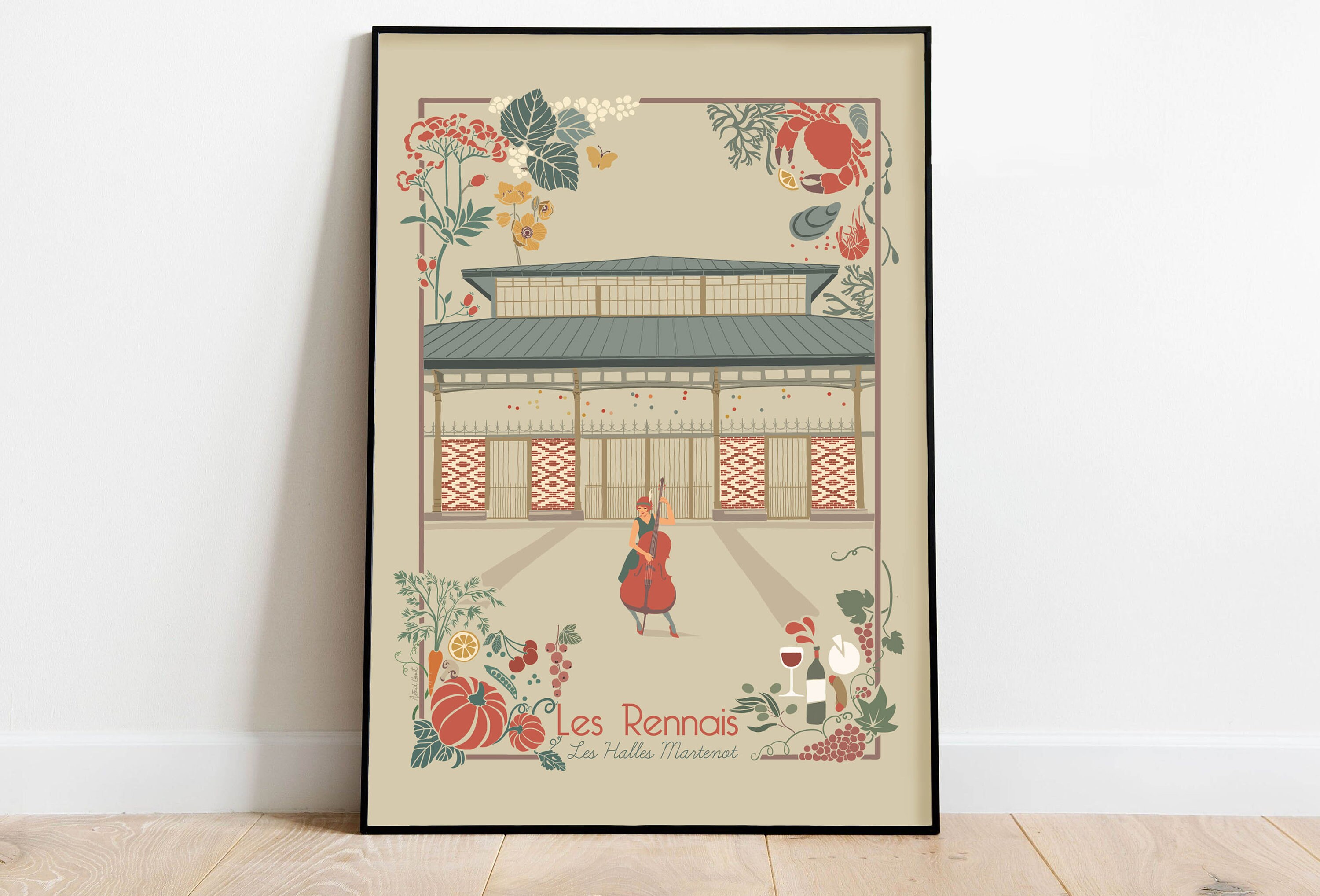 Affiche A3 Rennes Les Halles Martenot Version Claire