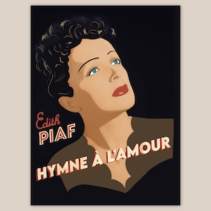 Grande carte "Hymne à l'Amour " /  Edith Piaf
