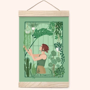 Grande carte "Les Botanistes" - version claire - Format 13x18cm