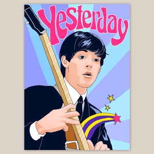 Grande carte 13x18cm "Yesterday" /  The Beatles