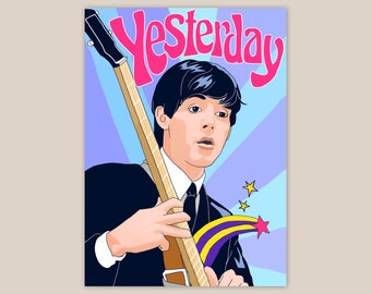 Grande carte 13x18cm "Yesterday" /  The Beatles