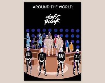 Grande carte "Around the world" /  Daft Punk