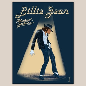 Grande carte "Billie Jean" /  Michael Jackson