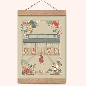 Grande Carte "Les Halles Martenot / Les Rennais" - Version claire - Format 13x18cm