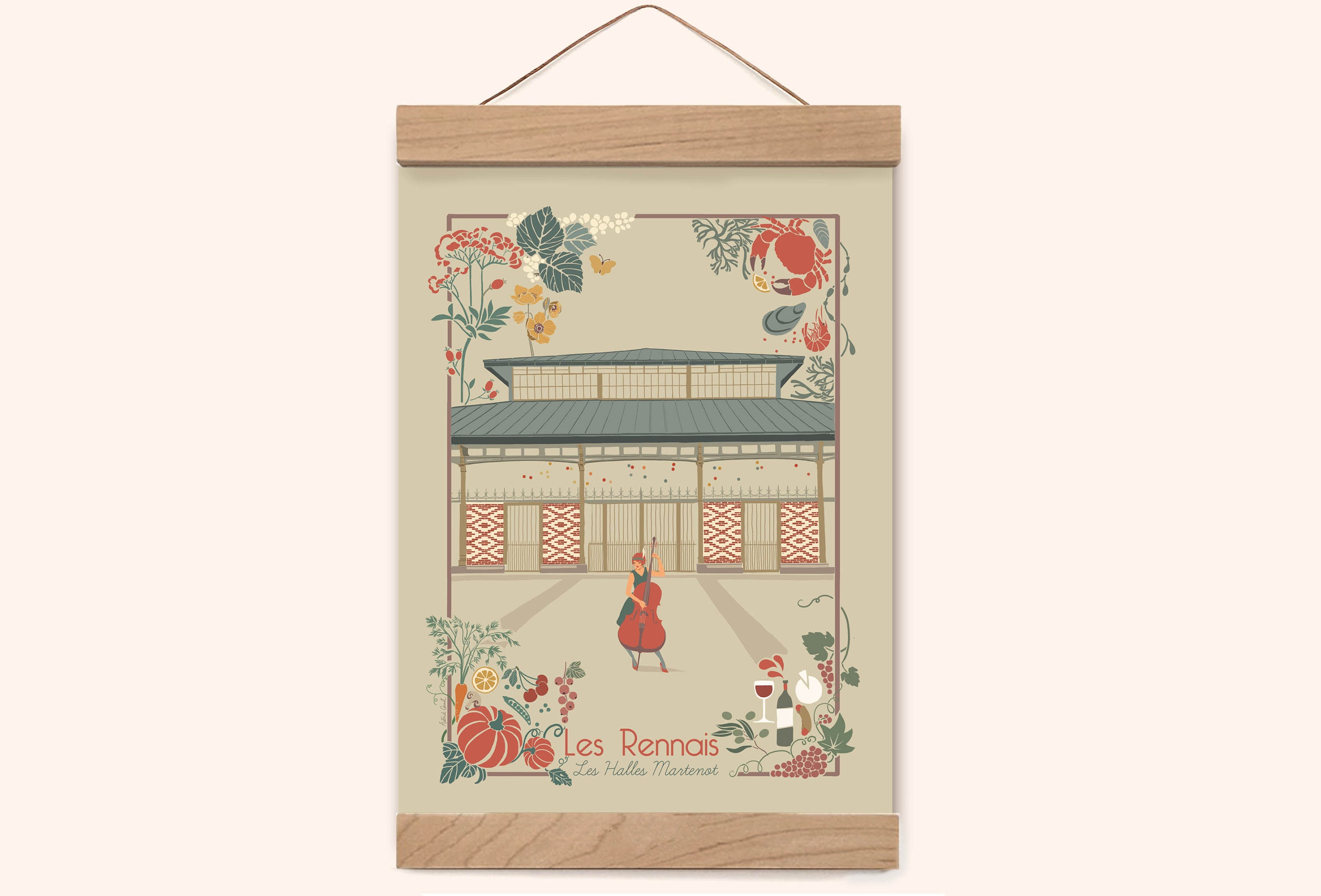 Grande Carte Rennes Les Halles Martenot Version Claire