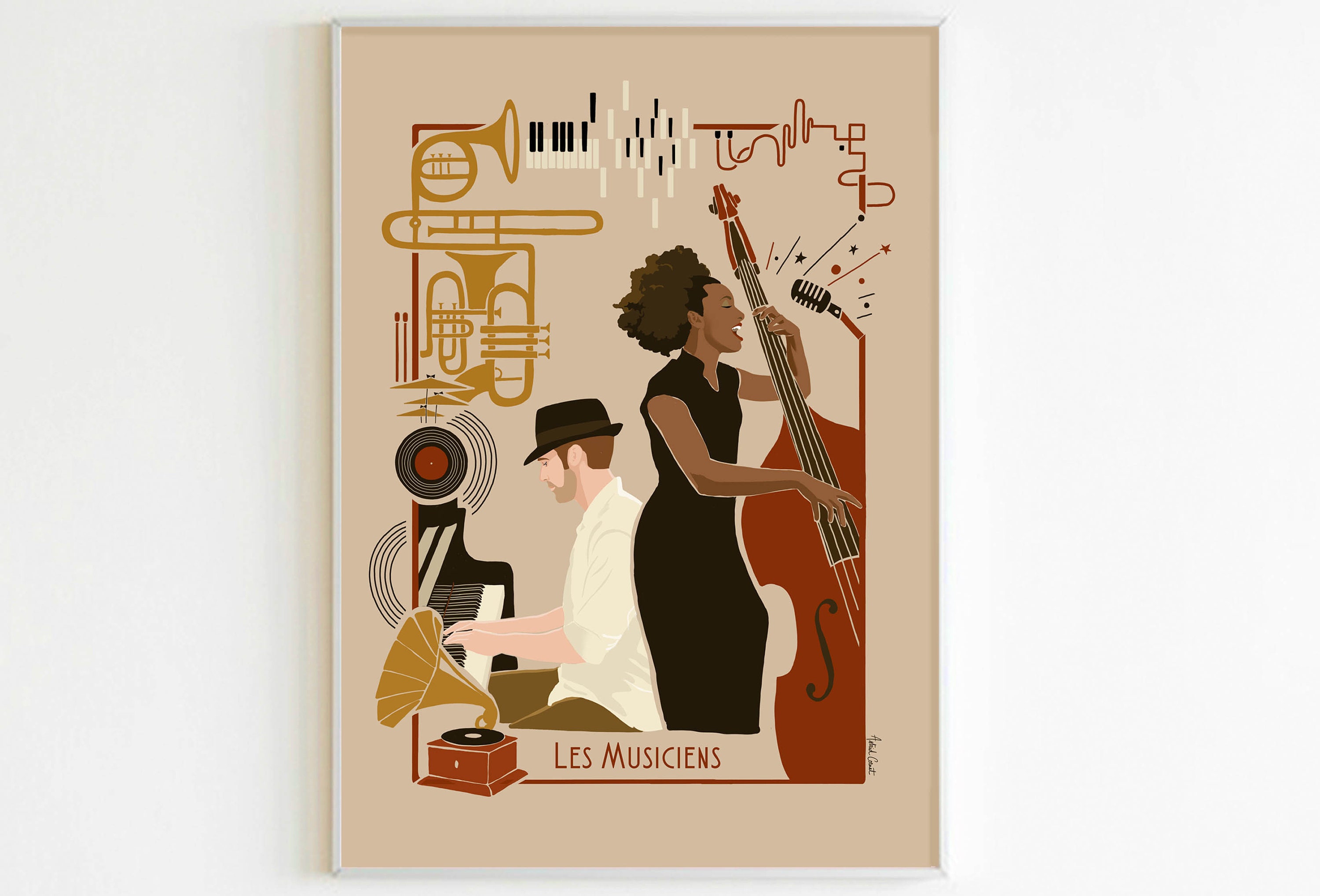 Affiche A4 Les Musiciens Version Claire