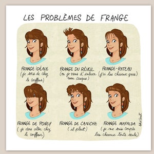 Carte "la Frange" - Format 15x15cm