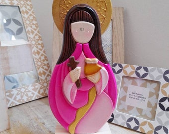 Statuette Maria Magdalena saints and virgin in wood hand painted by artisans Religious Icon Products Souvenir decoration