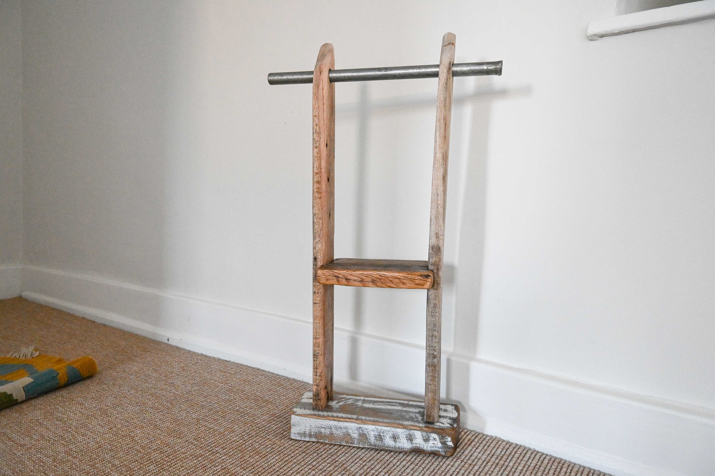 Reclaimed Wooden Freestanding Toilet Roll Holder Etsy