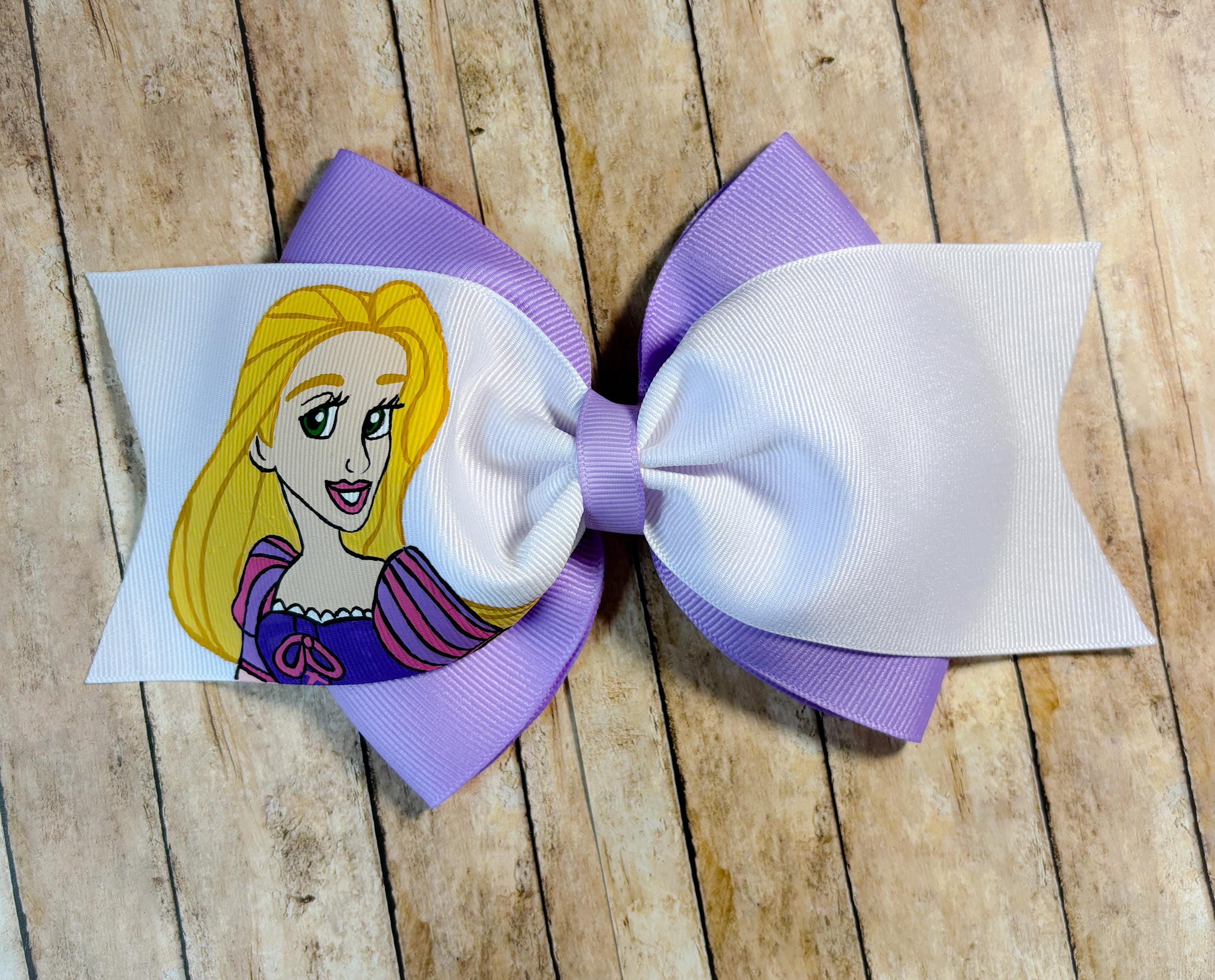 Disney Inspired Tangled Rapunzel Hand-painted Hair Bow. - Etsy display picture 1