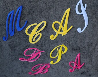 3" Embroidered Iron on Letters, Iron on Alphabet Letters, Letters Applique, Letters Patches, Iron on Patches, Colored Letters,