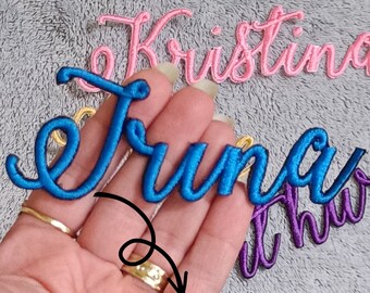 Personalized Embroidered Iron-On Name Patch: Custom DIY Clothing, Custom Word Patches