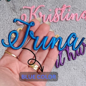 Personalisierter gestickter Aufnäher zum Aufbügeln, benutzerdefinierter Text Patch, DIY-Kleidungsanpassung, benutzerdefiniertes Wort gestickter Aufnäher für Jacken