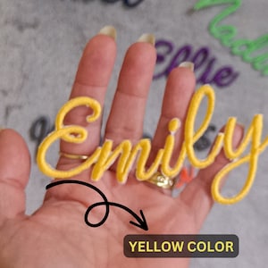 Nach Maß gestickte Namensaufnäher zum Aufbügeln, Namensschilder zum Aufnähen, personalisierte Namen Applikationen zum Aufbügeln, ideal für Jacken, Jeans, Taschen usw