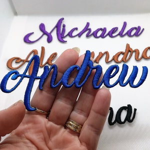 Name Patch, personalisierte Name Patch, Eisen auf Name Patch, gestickte Name Patch, Namen Applikationen, Aufnäher, für Jacken, Rucksäcke, etc