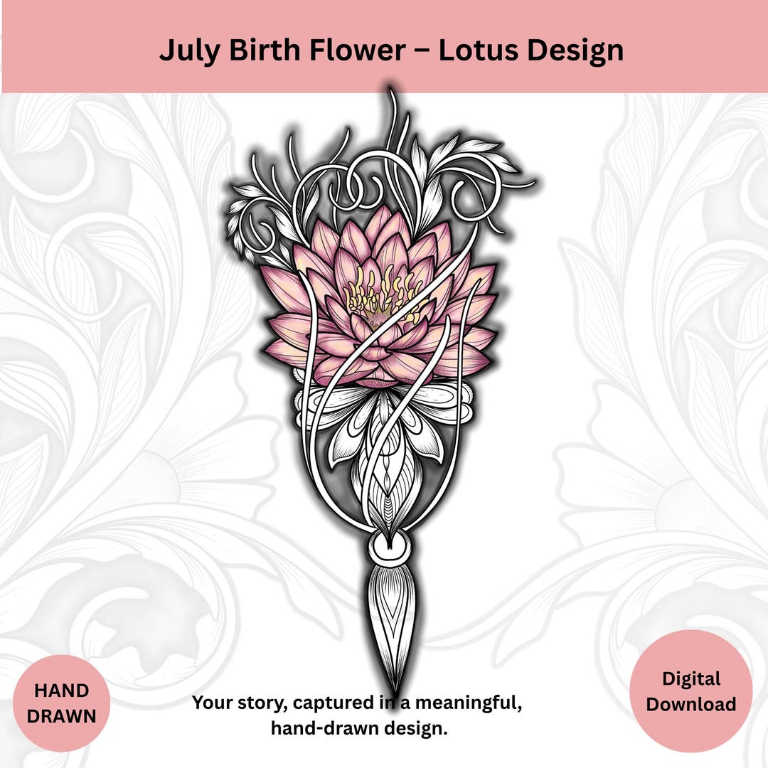 Lotus Tattoo Design | July Birth Flower Tattoo | Ornamental Spiritual ...