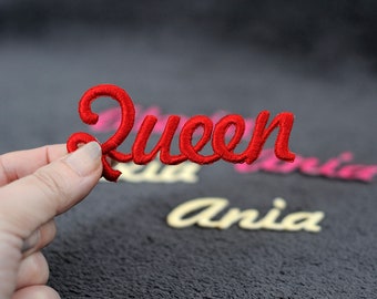 Single Name Patch, Personalized Name Patch, Iron on Name patches, Name Patch, Name Applique, Embroidered Name Patch, FREE SHIPPING