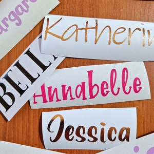 Sticker nom vinyle, Sticker nom vinyle, Lettrage en vinyle, Sticker nom gobelet, Sticker nom de mariage