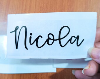 Single Name Vinyl Decal, Custom Name Vinyl Decal , Bride Name Decal, Bridesmaid Name Vinyl Decal, Party Name Vinyl Decal, Decor Sticker