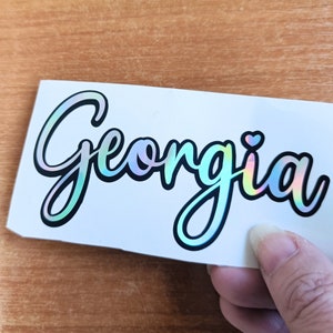 Vinyl Name Decal, Tumbler Name Decal, Layered Name Sticker, Vinyl Lettering Decal, Wedding Name Sticker, Holographic Name Sticker