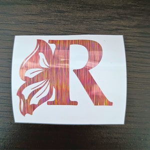 Carta personalizada con calcomanía de vinilo de mariposa, monograma con calcomanía de vinilo de mariposa, calcomanía de vinilo de diseño de mariposa inicial única, calcomanía de regalo