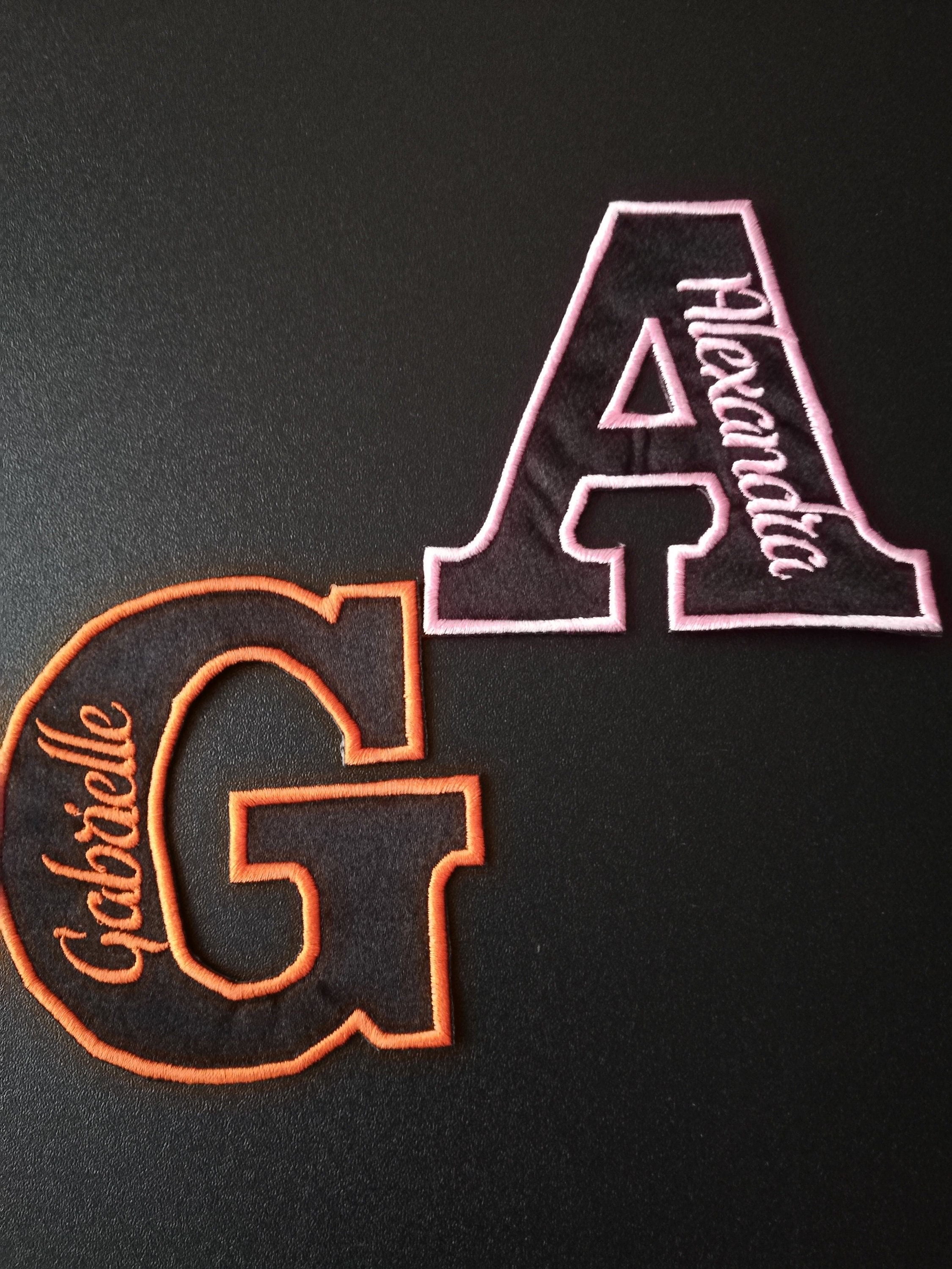 4 Embroidered Letters Patches Iron on Embroidered Etsy