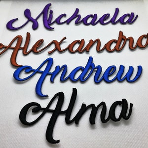 Name Patch, Personalized Name Patch, Iron on Name Patch, Embroidered Name Patch, Name Applique, Patches, Shipping zdjęcie 4