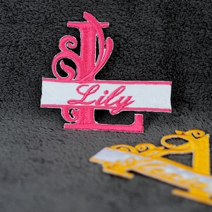 Embroidered Monogram Name Patch, Iron on Embroidered Monogram, Monogram Name Applique, Sew on Monogram Name, Patches,