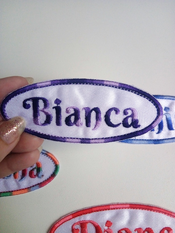 Custom Iron on Embroidered Name Patches, Personalized Iron on Name Tag for  Jeans, Jackets, Christmas Stockings, Shipping 