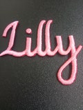 Custom Iron on Embroidered Name Patches, Personalized Iron on Name tag for Jeans, Jackets, Christmas Stockings,  Single Name/word Patch product logo