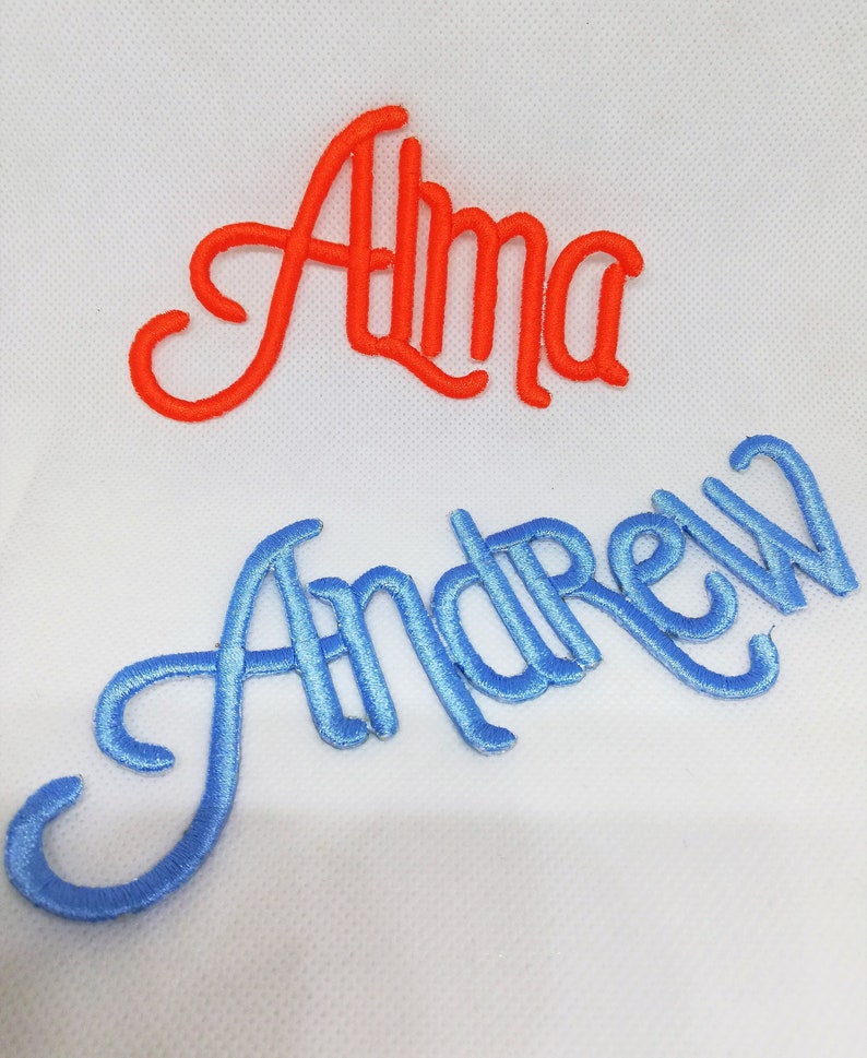 Personalized Embroidered Name Patches, Iron on Name Patches, Iron on Words Patches, Embroidered Name Applique, shipping image 4