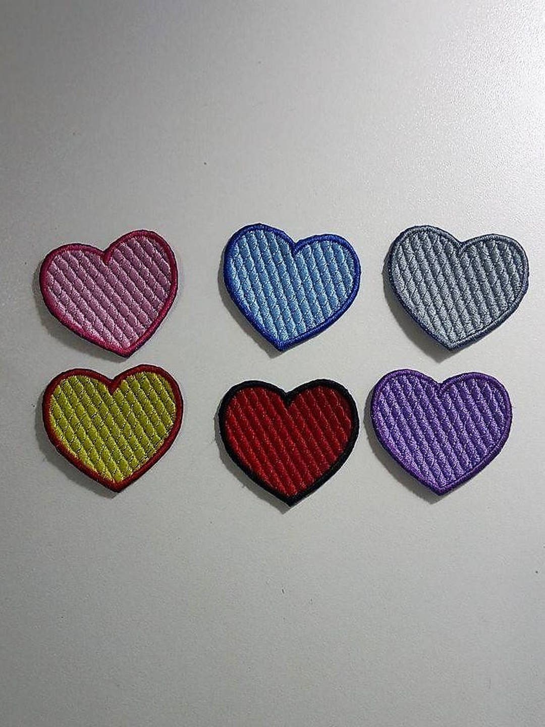 Embroidered Heart Patches Iron on Heart Patches Heart - Etsy