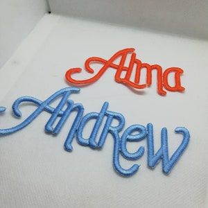 Personalized Embroidered Name Patches, Iron on Name Patches, Iron on Words Patches, Embroidered Name Applique, shipping image 8