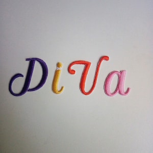 4 peças - Letras bordadas de 2", letras para passar a ferro, remendo de letras bordadas, remendos de letras costurados, aplique de remendo de letras,