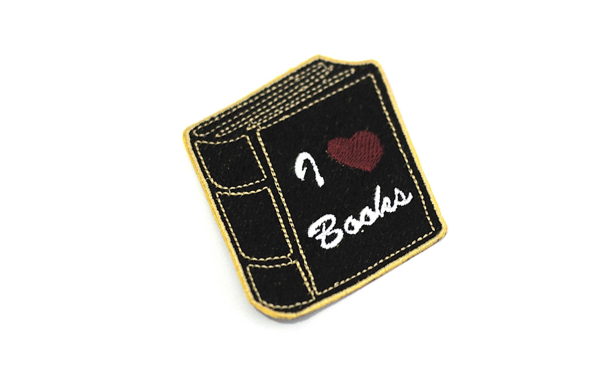 Book Patch Book Embroidery Patch Book Iron on Patch Book Etsy