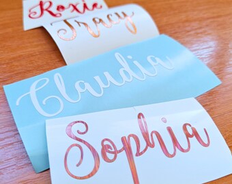 Custom Name Vinyl Decal, Personalized Name Vinyl Stickers, Custom Word Vinyll Decal, Custom Wedding Vinyl Decal, Bridesmaid Name Sticker