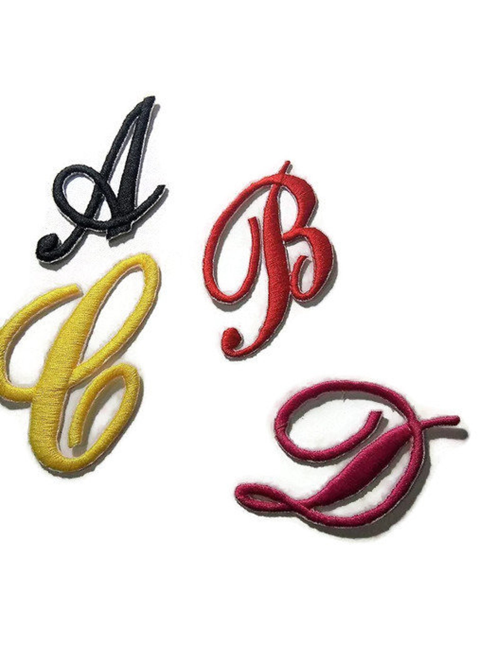 2 Letters Patches Embroidered Iron on Letters Iron on Etsy